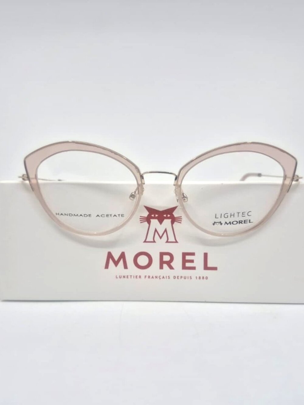 MOREL Lightec 30184L PD07 51mm Light Pink Crystal New Eyeglasses Made in France